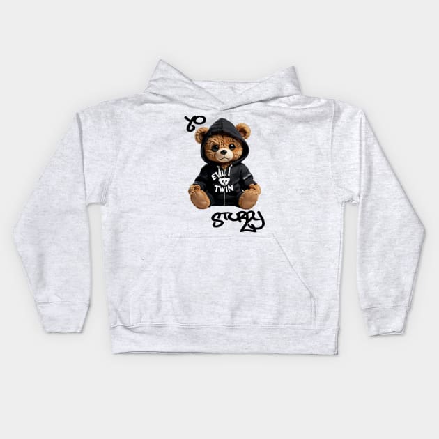 Evil Twin - Bad Bear Kids Hoodie by Angelic Gangster